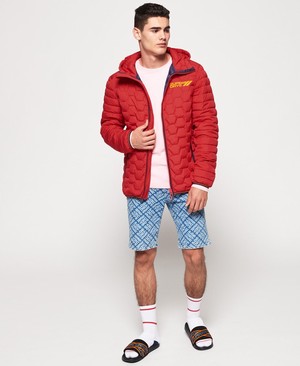 Superdry Hex Mix Down Férfi Kabát Piros | ULYKI6194